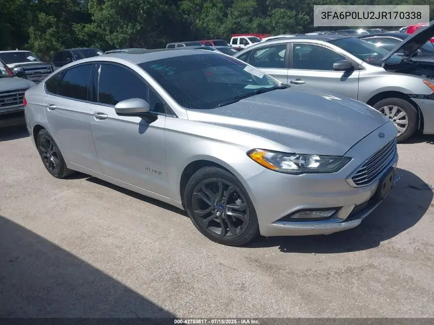 2018 Ford Fusion Hybrid Se VIN: 3FA6P0LU2JR170338 Lot: 42788617