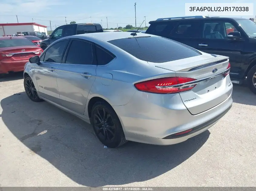 2018 Ford Fusion Hybrid Se VIN: 3FA6P0LU2JR170338 Lot: 42788617