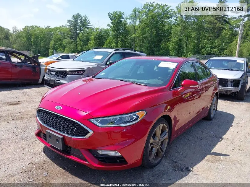 2019 Ford Fusion Sport VIN: 3FA6P0VP5KR212168 Lot: 42497244