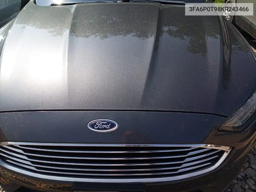 2019 Ford Fusion Se VIN: 3FA6P0T98KR243466 Lot: 42788519