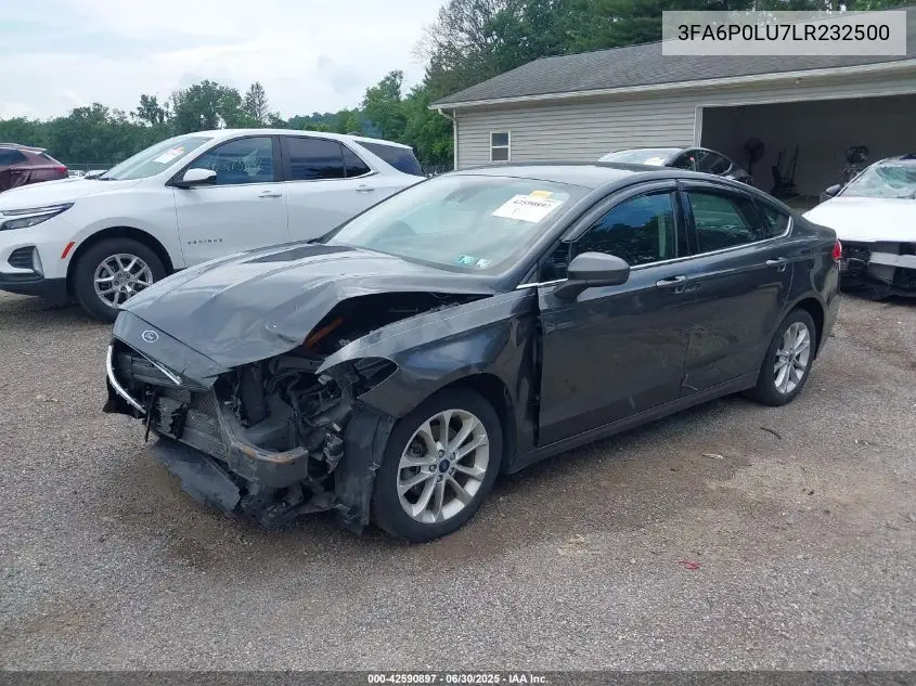 2020 Ford Fusion Hybrid Se VIN: 3FA6P0LU7LR232500 Lot: 42590897