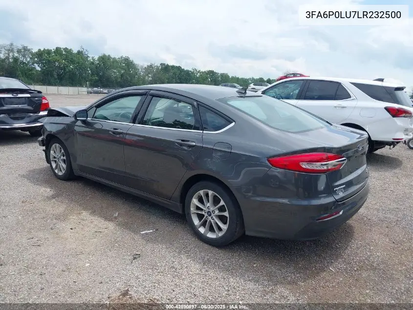 2020 Ford Fusion Hybrid Se VIN: 3FA6P0LU7LR232500 Lot: 42590897