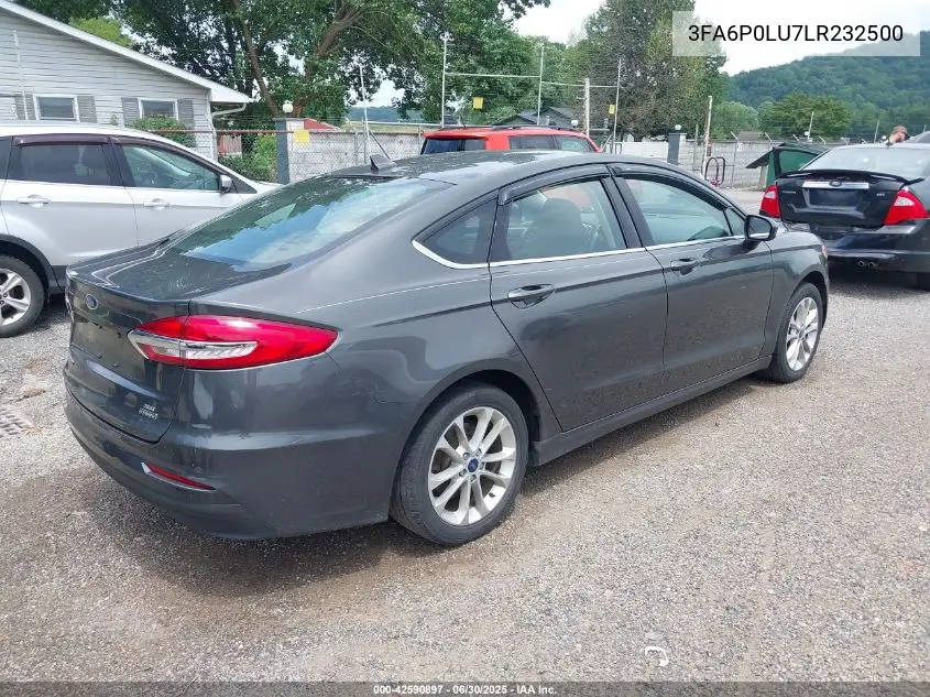 2020 Ford Fusion Hybrid Se VIN: 3FA6P0LU7LR232500 Lot: 42590897