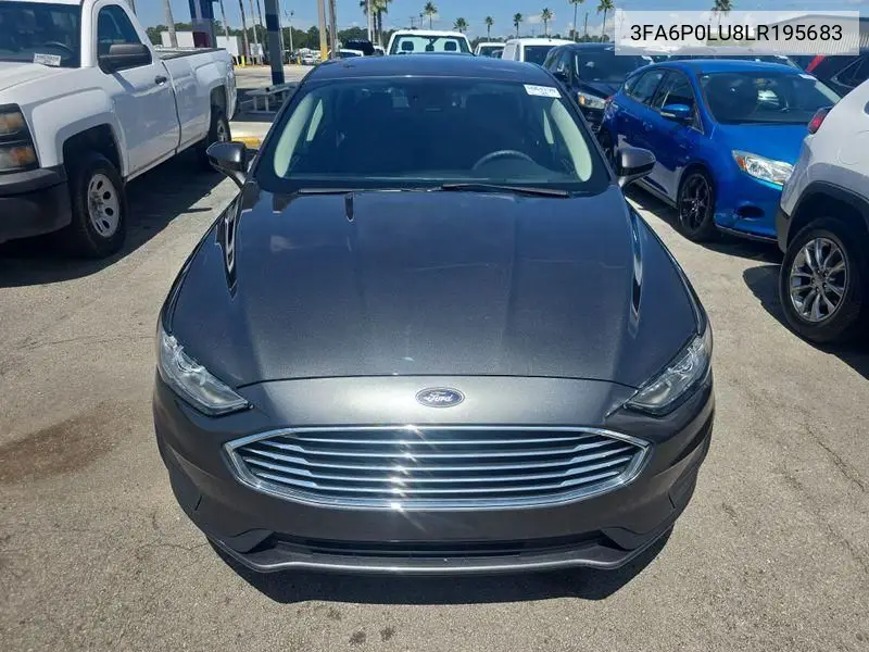 2020 Ford Fusion Se VIN: 3FA6P0LU8LR195683 Lot: 42786965