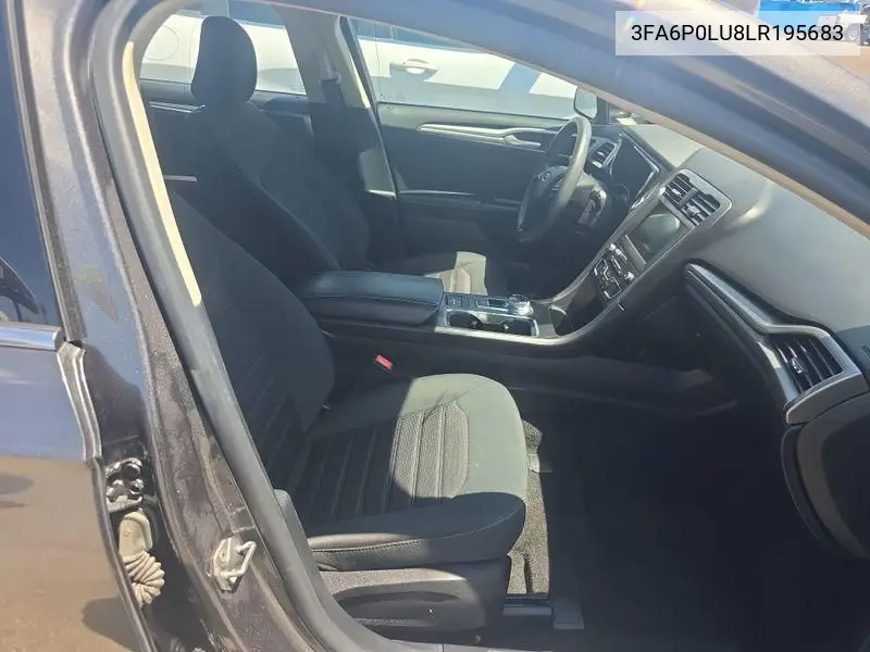 2020 Ford Fusion Se VIN: 3FA6P0LU8LR195683 Lot: 42786965