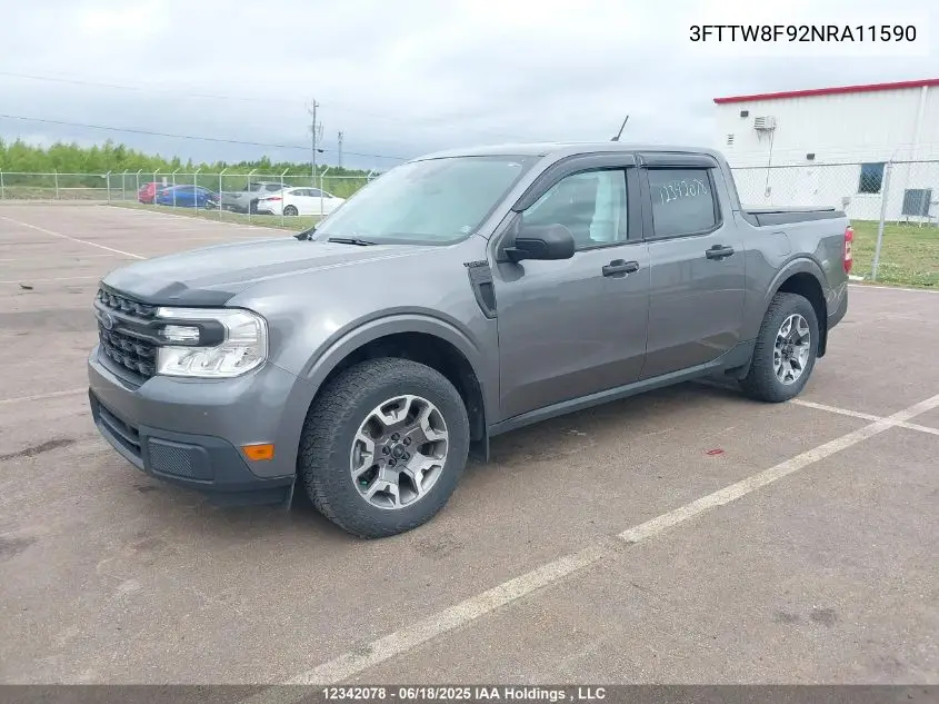 2022 Ford Maverick Xl/Xlt/Lariat VIN: 3FTTW8F92NRA11590 Lot: 12342078