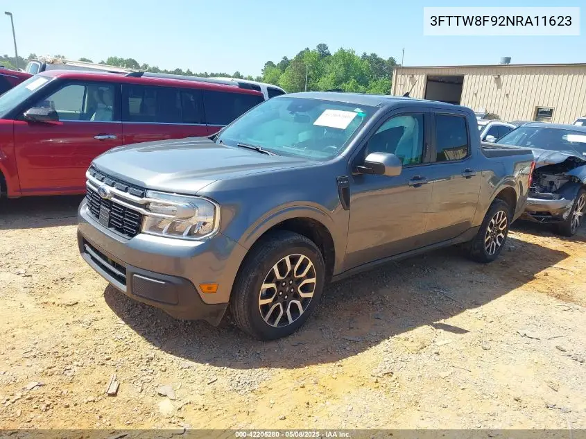 2022 Ford Maverick Lariat VIN: 3FTTW8F92NRA11623 Lot: 42205280