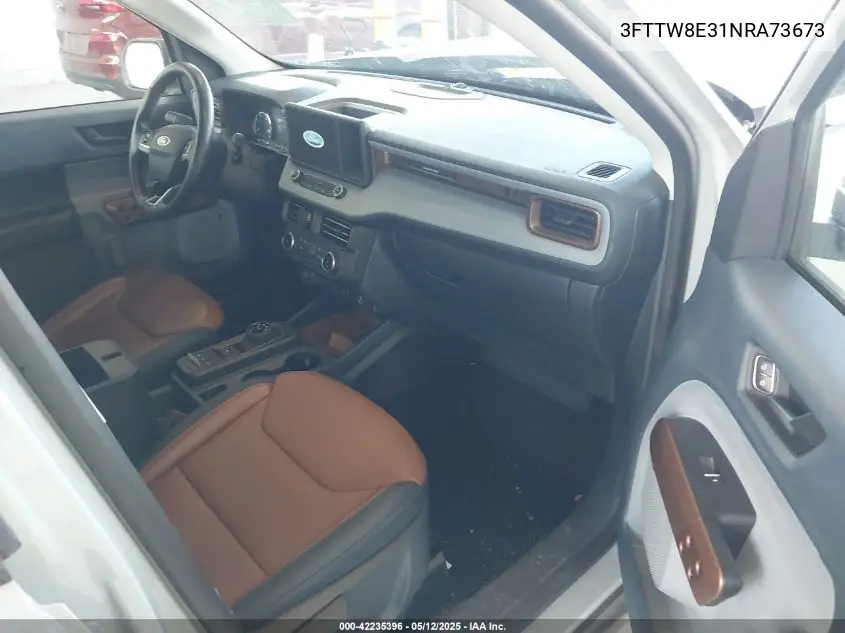 2022 Ford Maverick Lariat VIN: 3FTTW8E31NRA73673 Lot: 42235396