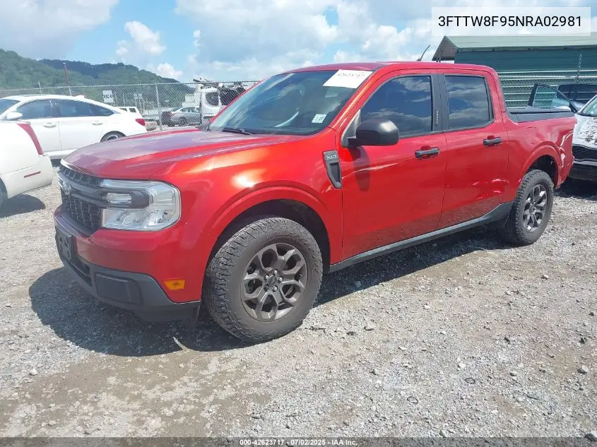 2022 Ford Maverick Xlt VIN: 3FTTW8F95NRA02981 Lot: 42623717