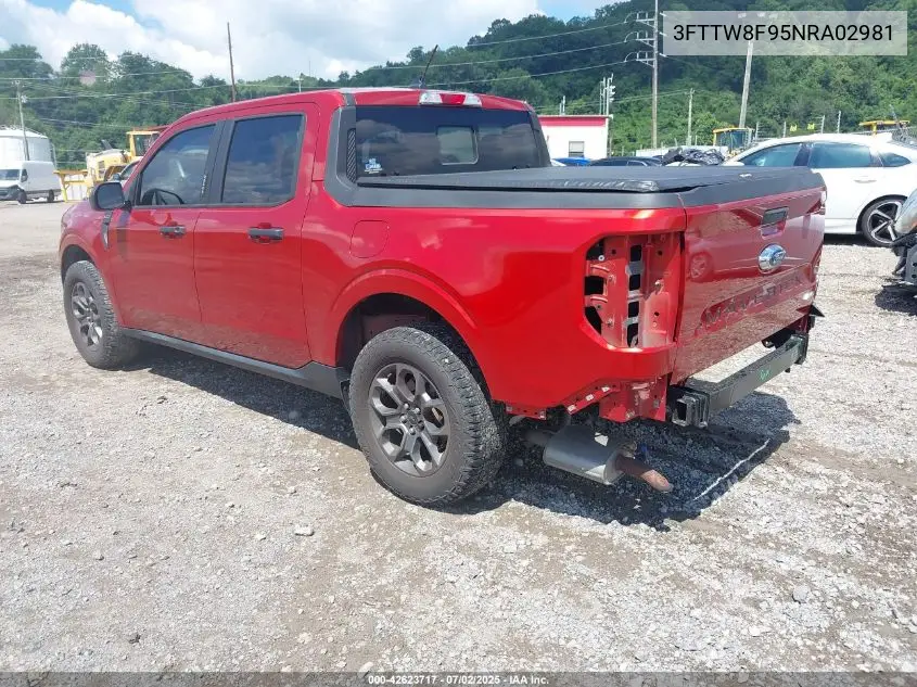 2022 Ford Maverick Xlt VIN: 3FTTW8F95NRA02981 Lot: 42623717