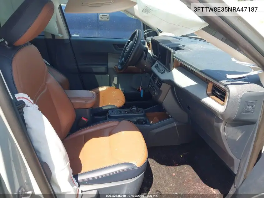 2022 Ford Maverick Lariat VIN: 3FTTW8E35NRA47187 Lot: 42645210