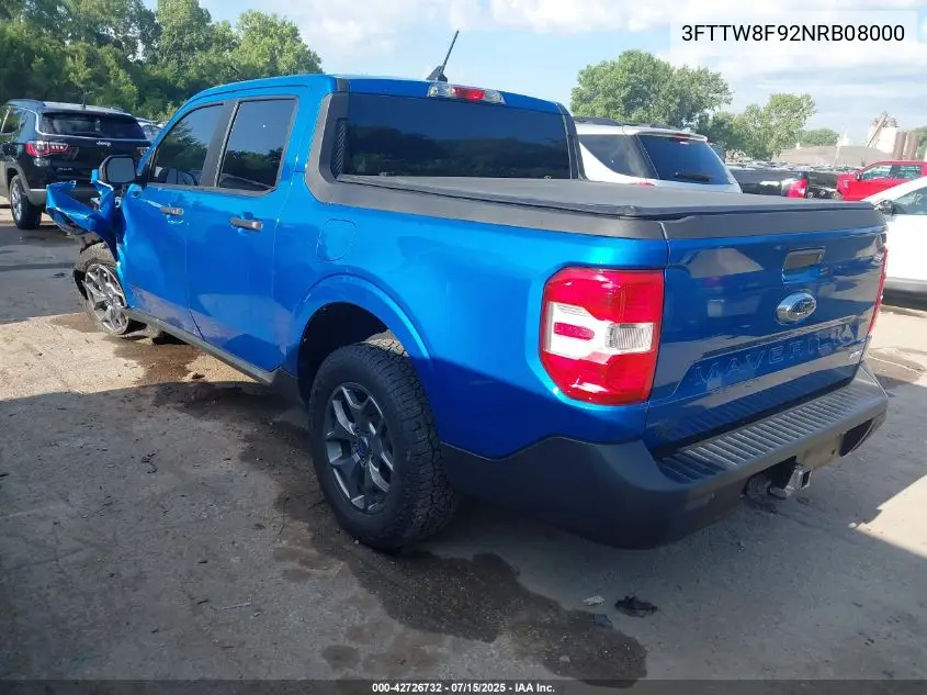 2022 Ford Maverick Xl VIN: 3FTTW8F92NRB08000 Lot: 42726732