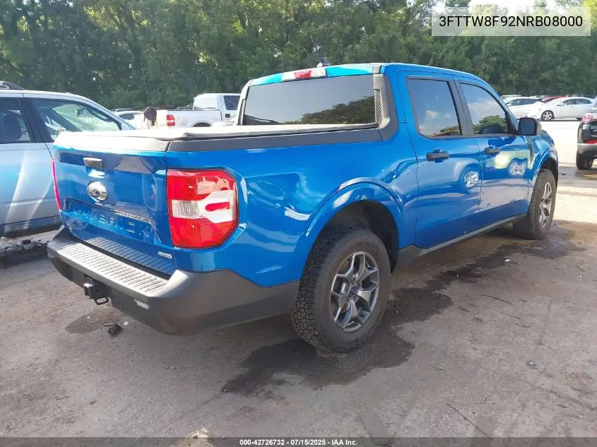 2022 Ford Maverick Xl VIN: 3FTTW8F92NRB08000 Lot: 42726732