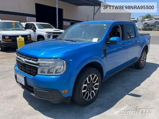 2022 Ford Maverick Lariat VIN: 3FTTW8E98NRA95500 Lot: 42821301