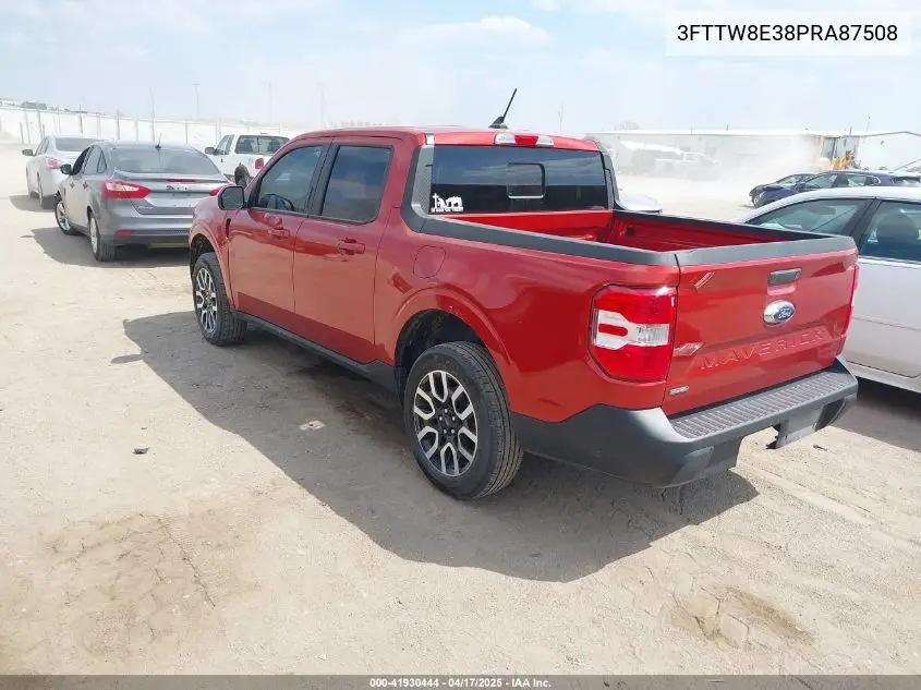 2023 Ford Maverick Lariat VIN: 3FTTW8E38PRA87508 Lot: 41930444