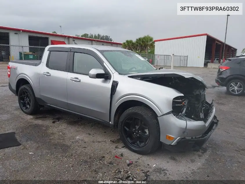 2023 Ford Maverick Lariat VIN: 3FTTW8F93PRA60302 Lot: 42669143
