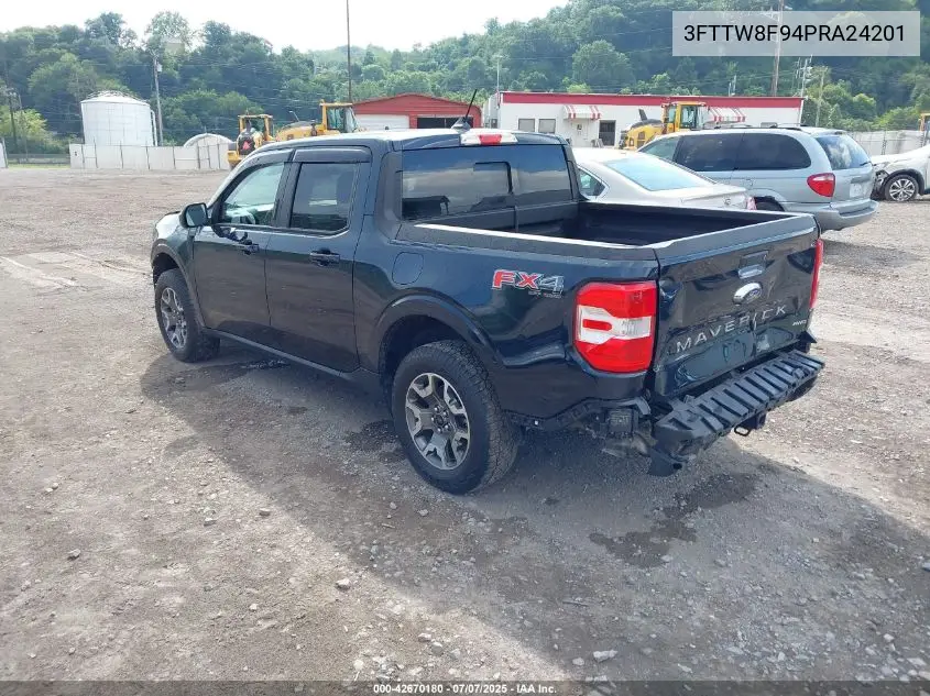 2023 Ford Maverick Lariat VIN: 3FTTW8F94PRA24201 Lot: 42670180