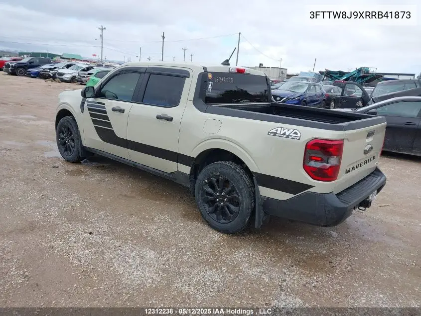 2024 Ford Maverick Xlt VIN: 3FTTW8J9XRRB41873 Lot: 12312238