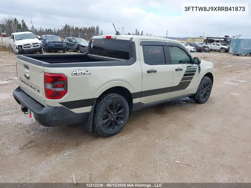 2024 Ford Maverick Xlt VIN: 3FTTW8J9XRRB41873 Lot: 12312238