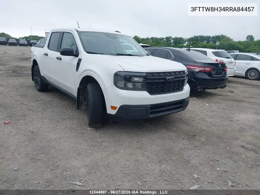 2024 Ford Maverick Xlt VIN: 3FTTW8H34RRA84457 Lot: 12344697