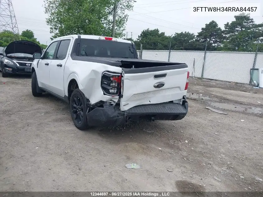 2024 Ford Maverick Xlt VIN: 3FTTW8H34RRA84457 Lot: 12344697