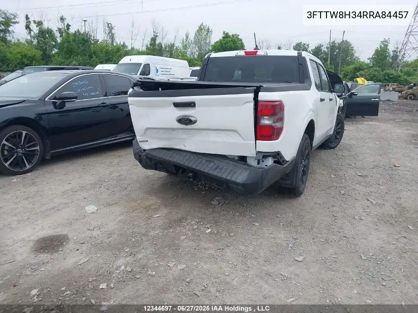 2024 Ford Maverick Xlt VIN: 3FTTW8H34RRA84457 Lot: 12344697