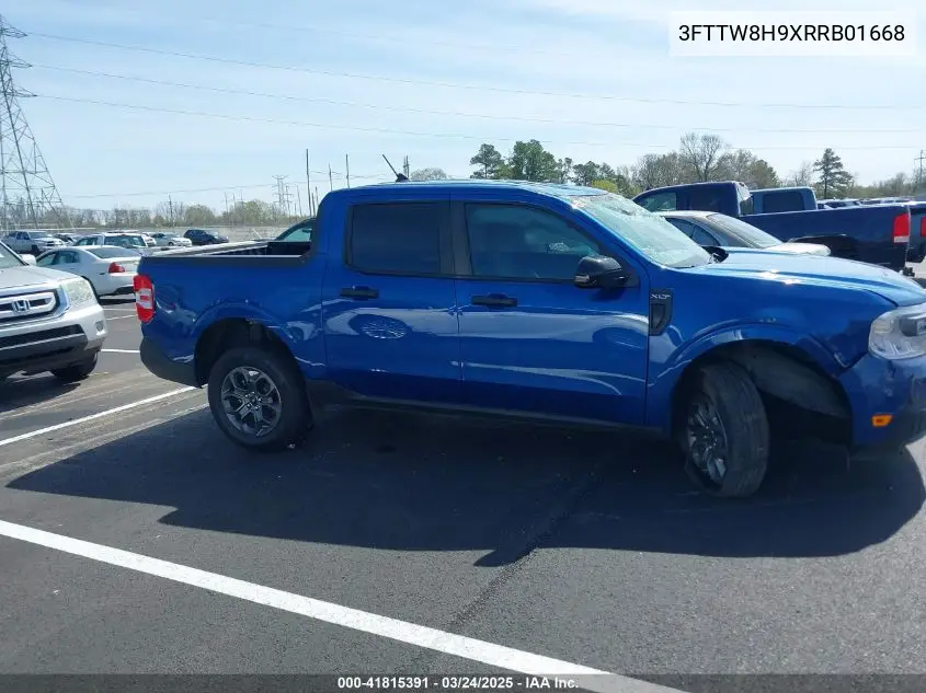 2024 Ford Maverick Xlt VIN: 3FTTW8H9XRRB01668 Lot: 41815391
