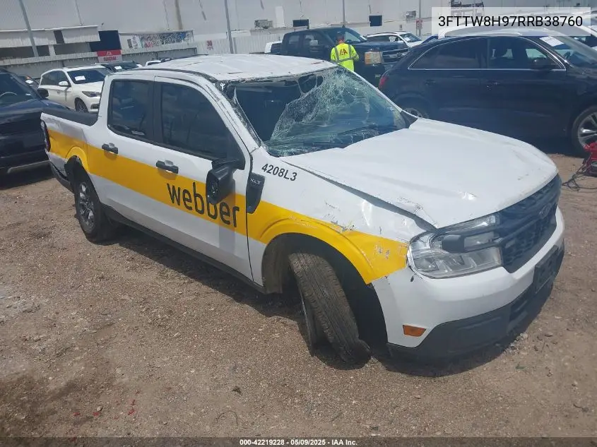 2024 Ford Maverick Xlt VIN: 3FTTW8H97RRB38760 Lot: 42219228