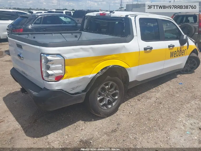 2024 Ford Maverick Xlt VIN: 3FTTW8H97RRB38760 Lot: 42219228