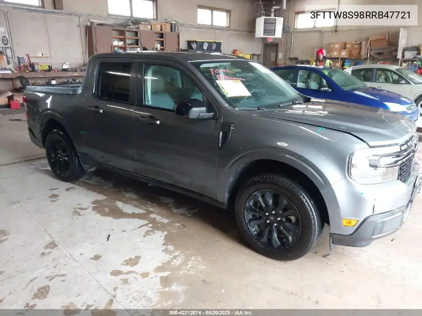 2024 Ford Maverick Lariat VIN: 3FTTW8S98RRB47721 Lot: 42312074
