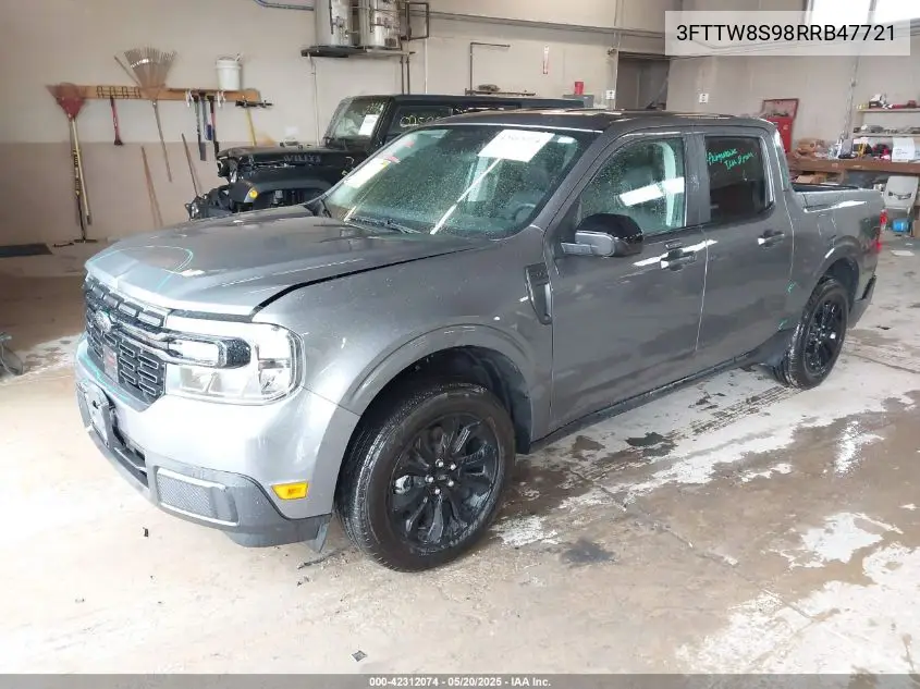 2024 Ford Maverick Lariat VIN: 3FTTW8S98RRB47721 Lot: 42312074