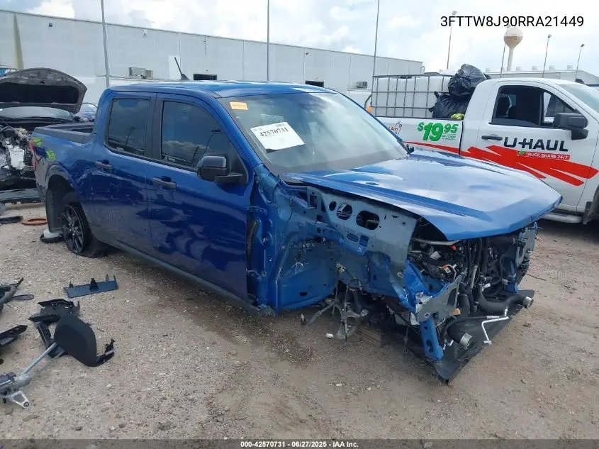 2024 Ford Maverick Xlt VIN: 3FTTW8J90RRA21449 Lot: 42570731