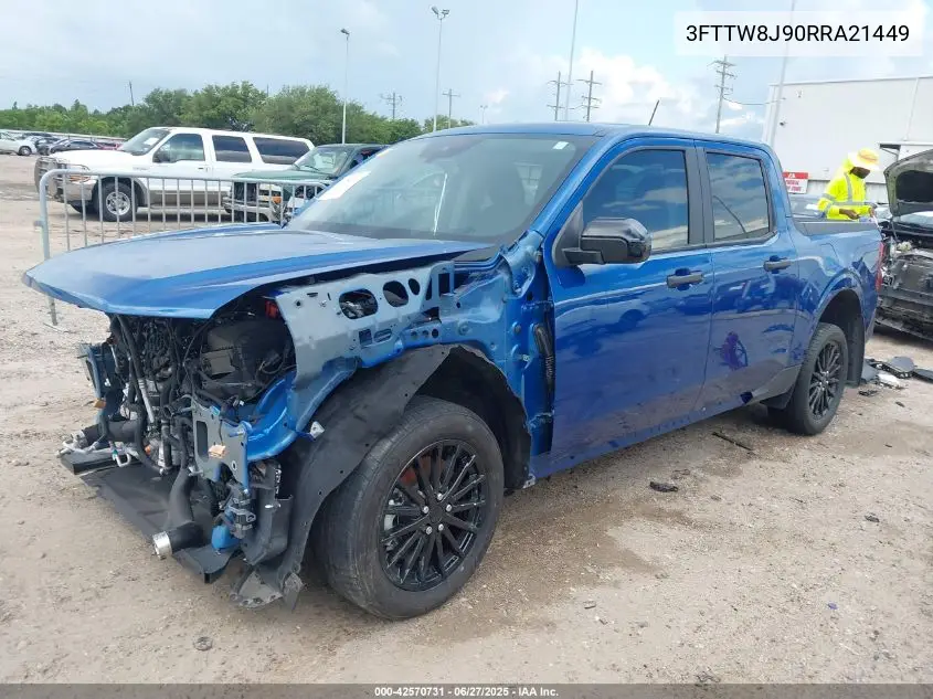 2024 Ford Maverick Xlt VIN: 3FTTW8J90RRA21449 Lot: 42570731