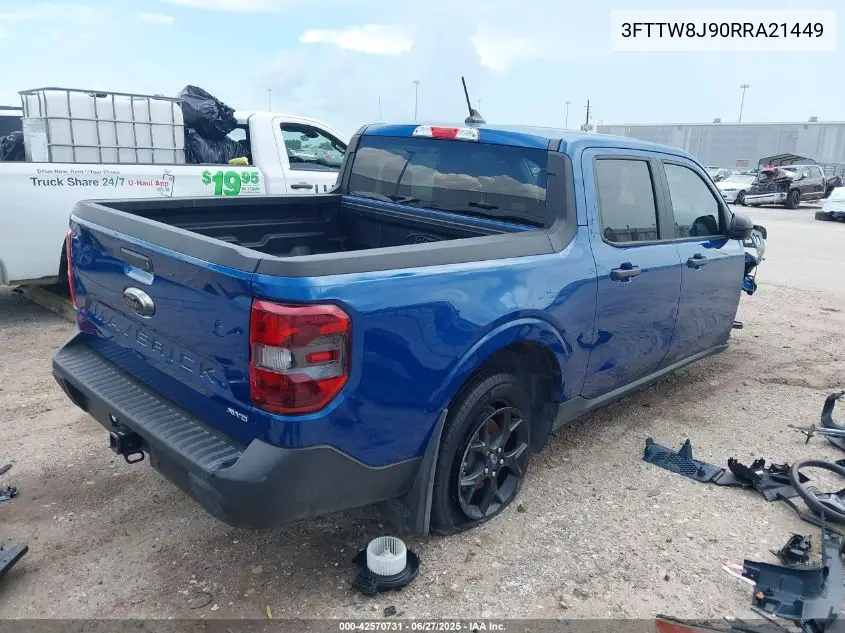 2024 Ford Maverick Xlt VIN: 3FTTW8J90RRA21449 Lot: 42570731