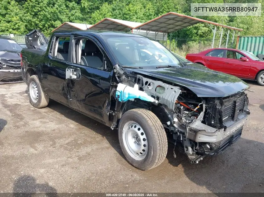 2024 Ford Maverick Xl VIN: 3FTTW8A35RRB80947 Lot: 42612749