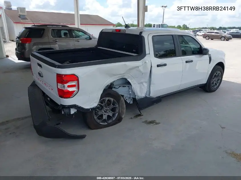 2024 Ford Maverick Xlt VIN: 3FTTW8H38RRB24149 Lot: 42636507