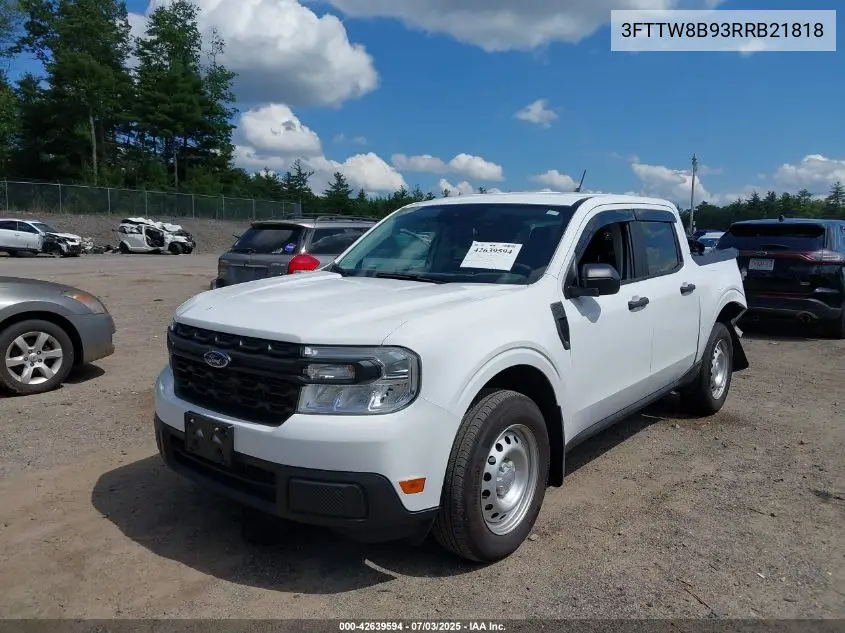 2024 Ford Maverick Xl VIN: 3FTTW8B93RRB21818 Lot: 42639594