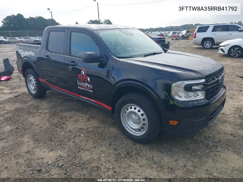 2024 Ford Maverick Xl VIN: 3FTTW8A35RRB41792 Lot: 42736731