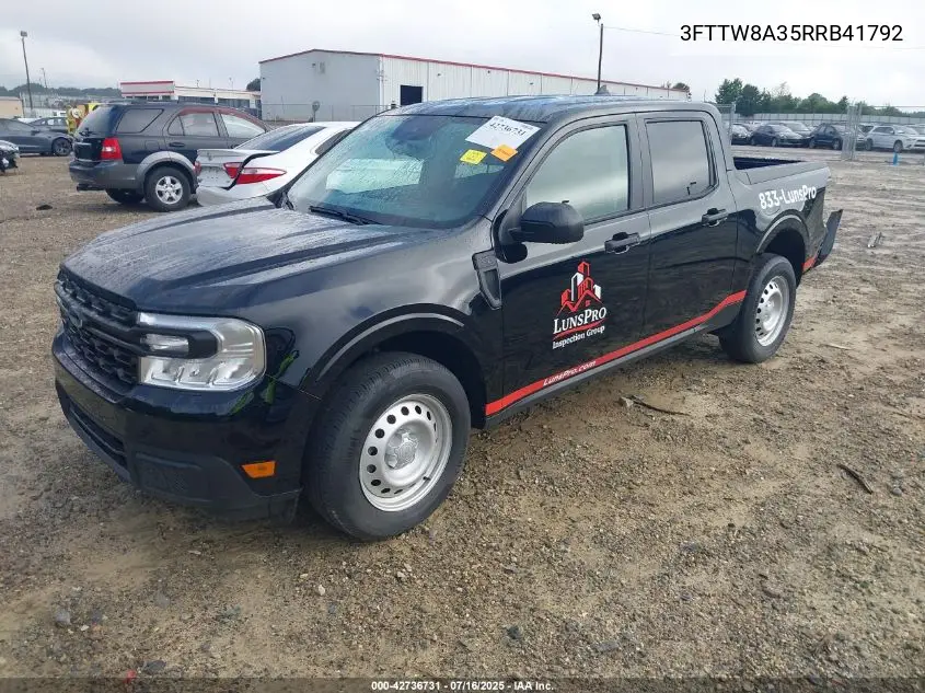 2024 Ford Maverick Xl VIN: 3FTTW8A35RRB41792 Lot: 42736731