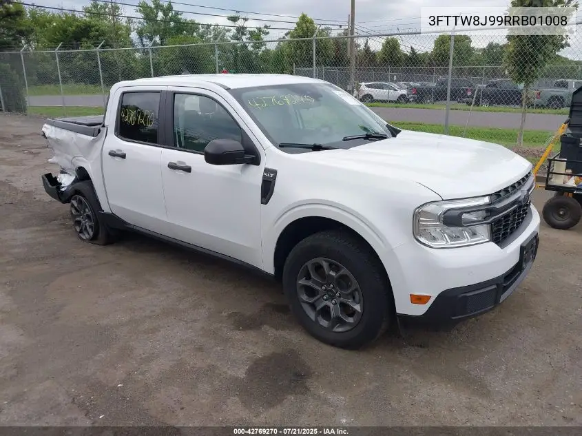 2024 Ford Maverick Xlt VIN: 3FTTW8J99RRB01008 Lot: 42769270