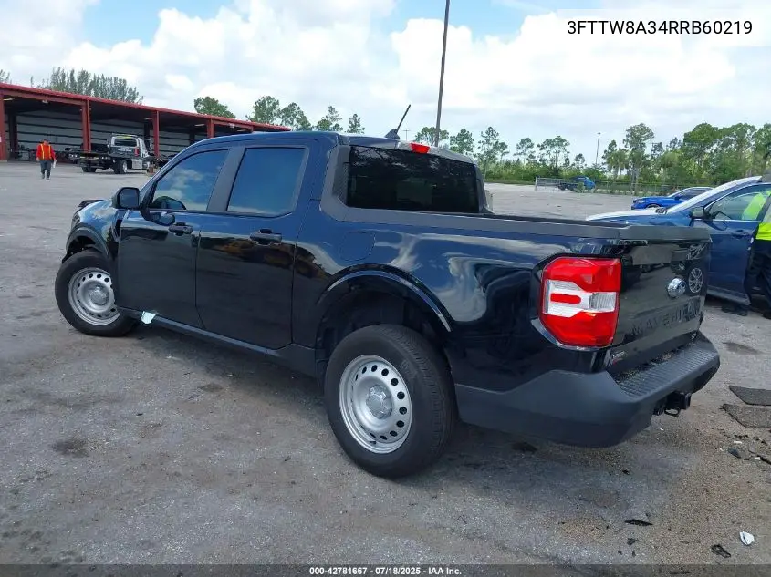 2024 Ford Maverick Xl VIN: 3FTTW8A34RRB60219 Lot: 42781667