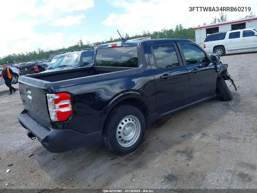 2024 Ford Maverick Xl VIN: 3FTTW8A34RRB60219 Lot: 42781667
