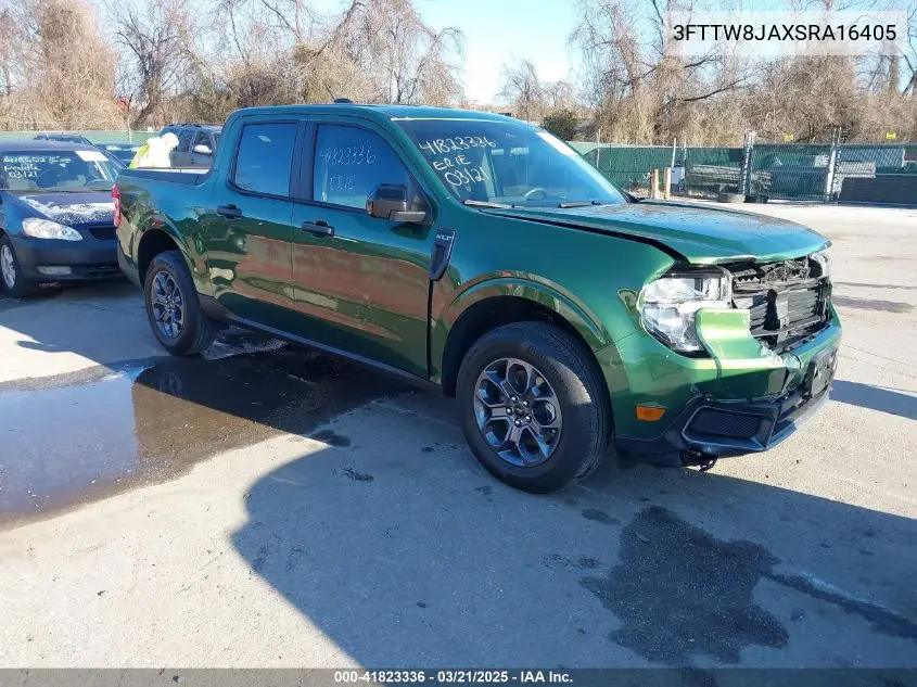 2025 Ford Maverick Xlt VIN: 3FTTW8JAXSRA16405 Lot: 41823336