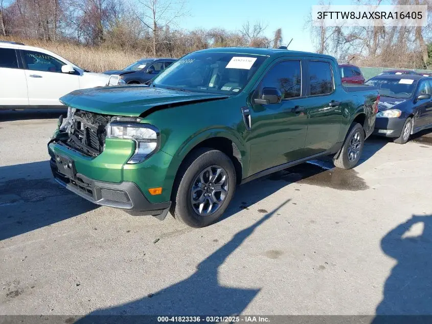 2025 Ford Maverick Xlt VIN: 3FTTW8JAXSRA16405 Lot: 41823336
