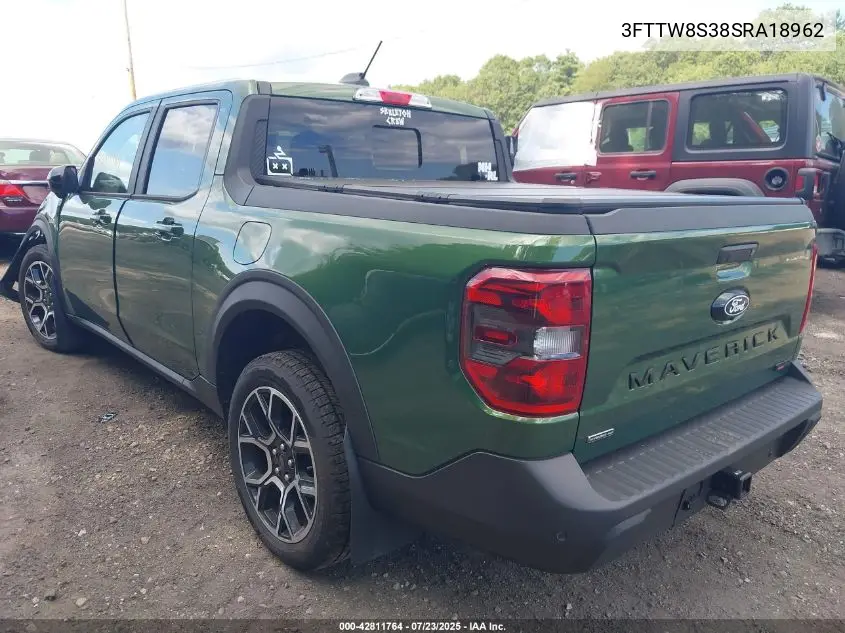2025 Ford Maverick Lariat VIN: 3FTTW8S38SRA18962 Lot: 42811764