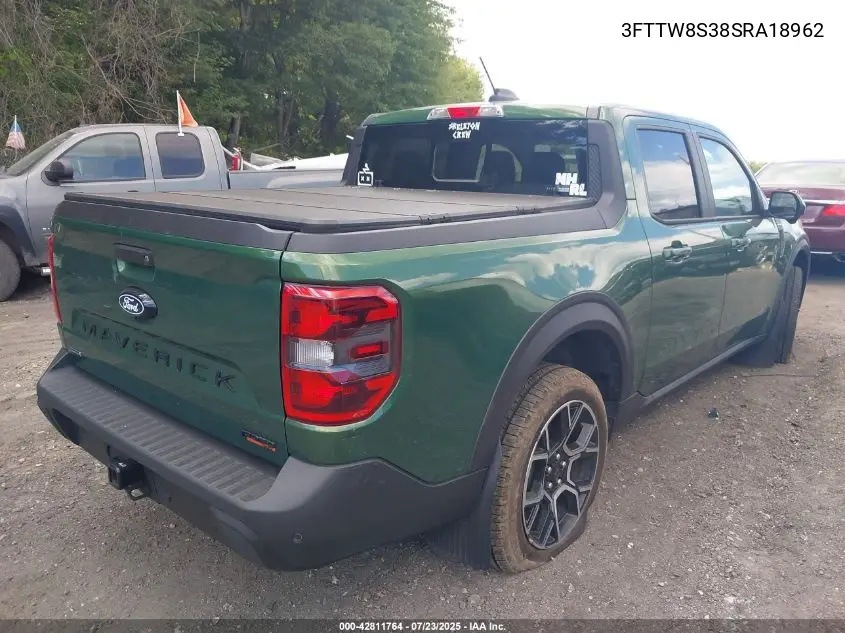 2025 Ford Maverick Lariat VIN: 3FTTW8S38SRA18962 Lot: 42811764