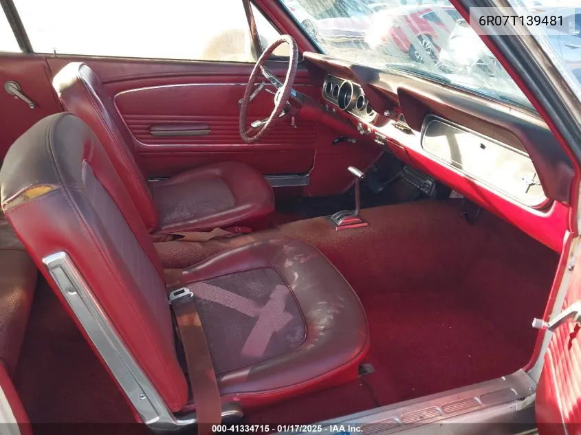 1966 Ford Mustang VIN: 6R07T139481 Lot: 41334715