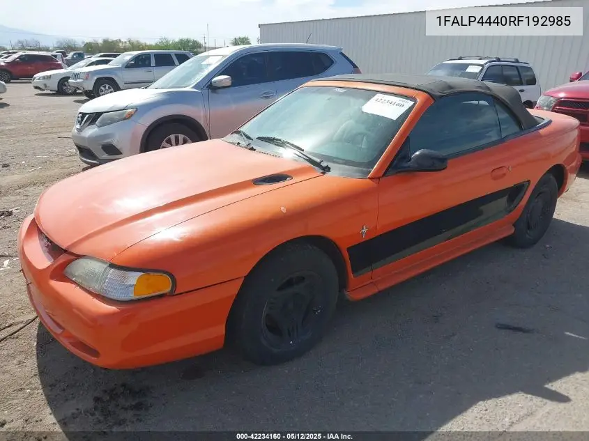 1994 Ford Mustang VIN: 1FALP4440RF192985 Lot: 42234160