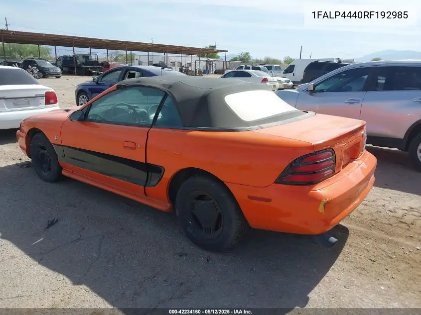 1994 Ford Mustang VIN: 1FALP4440RF192985 Lot: 42234160