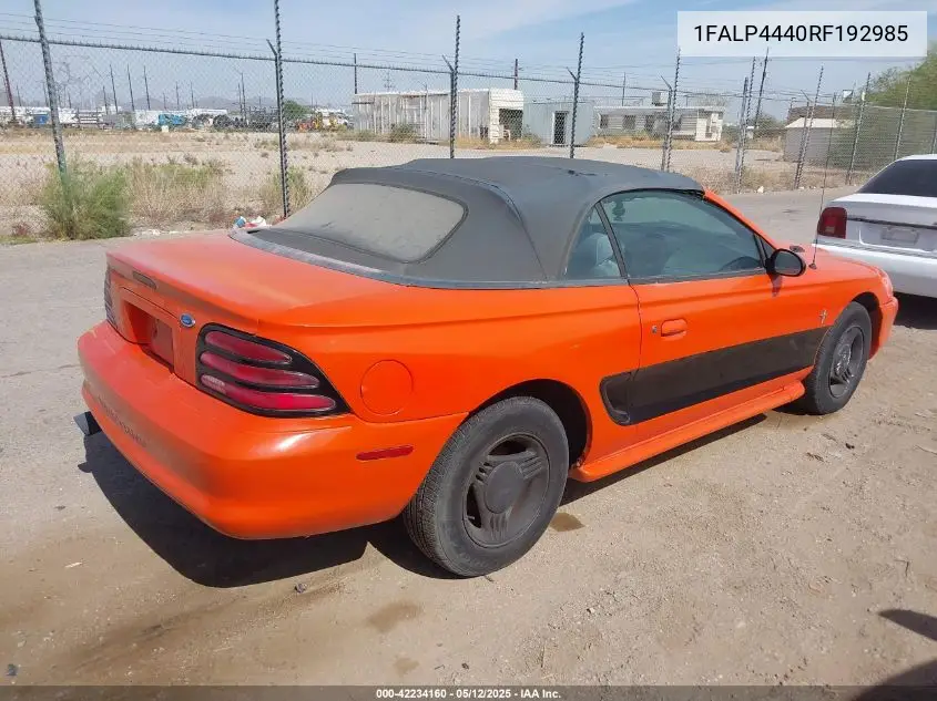 1994 Ford Mustang VIN: 1FALP4440RF192985 Lot: 42234160